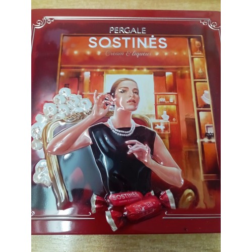 Конфеты Sostines Cream y liqueur в подарочной коробочке в винтажном стиле 380 г